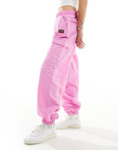 Armani - Pantalon de jogging ample à logo et poches cargo en nylon - Ea7 - Modalova