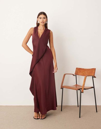 Robe longue sans manches  empicement contrastant - Merlot - Arrange - Modalova