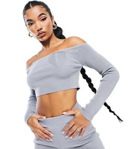 Crop top en maille style Bardot (pièce d'ensemble) - Asyou - Modalova