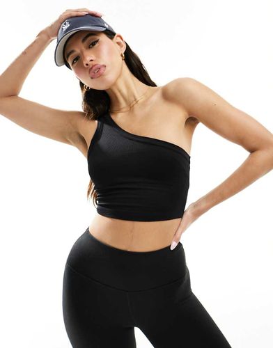 Débardeur de sport côtelé asymétrique - Asos 4505 - Modalova