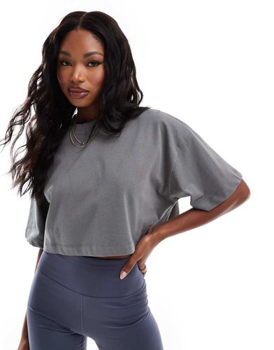 Icon - T-shirt crop top en tissu épais à séchage rapide - Asos 4505 - Modalova