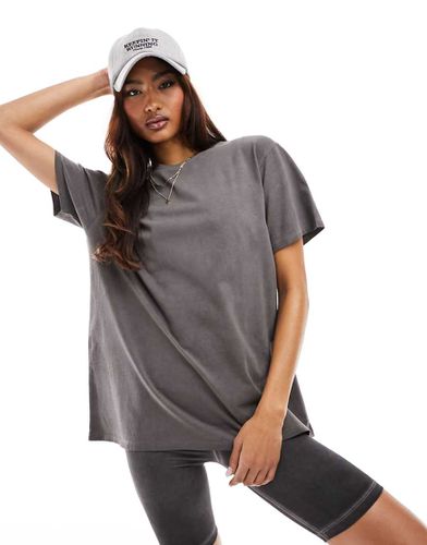 Icon - T-shirt oversize en tissu'séchage rapide - Anthracite délavé - Asos 4505 - Modalova