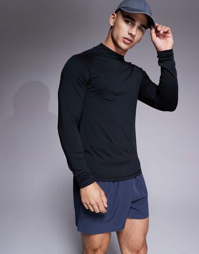 Icon - Top de sport thermique ajusté à manches longues et col montant - Asos 4505 - Modalova