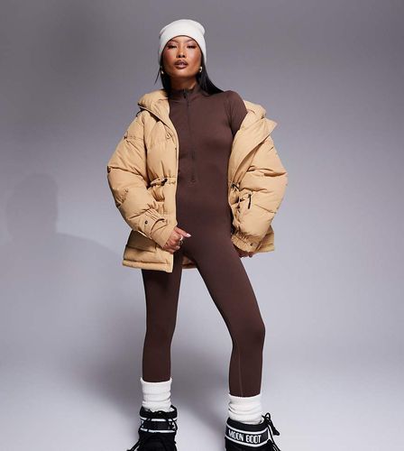 Petite - Combinaison sous-vêtement de ski thermique sans coutures - Caramel - Asos 4505 - Modalova