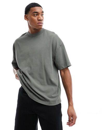T-shirt oversize coupe carrée en tissu épais - Kaki délavé - Asos 4505 - Modalova