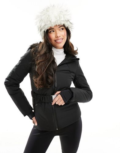 Veste de ski à ceinture avec capuche bordée de fausse fourrure - Asos 4505 - Modalova