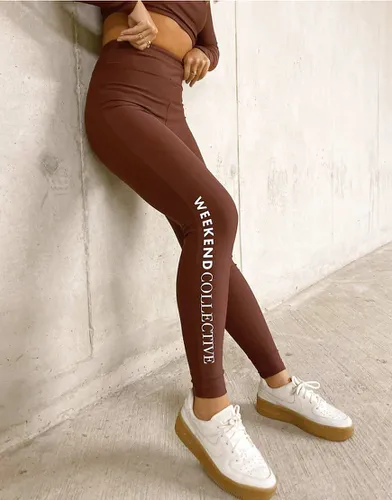 Legging stretch d'ensemble au fini mat - Asos Weekend Collective - Modalova