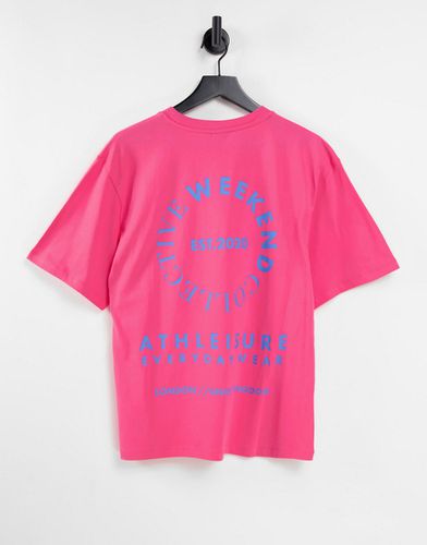 ASOS - Weekend Collective - T-shirt oversize avec grand imprimé superposé au dos - Blanc - ASOS Weekend Collective - Modalova