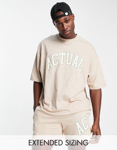 ASOS Actual - T-shirt d'ensemble oversize avec logo - Neutre - Asos Design - Modalova