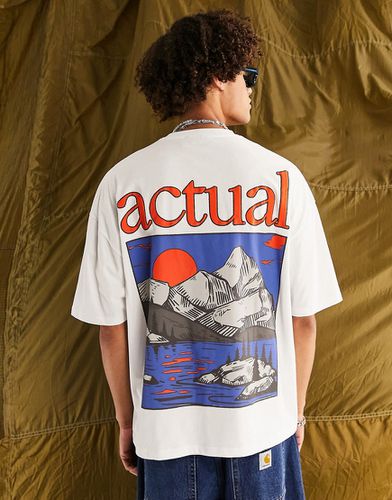 ASOS Actual - T-shirt oversize avec imprimé paysage au dos - Asos Design - Modalova