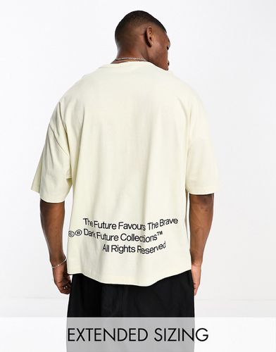 ASOS Dark Future - T-shirt oversize à imprimé - Neutre - Asos Design - Modalova