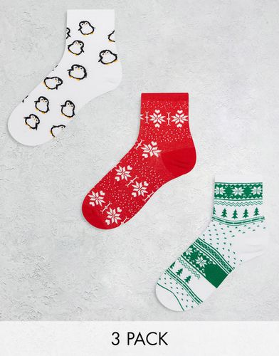 Coffret cadeau de Noël avec 3 paires de chaussettes - Asos Design - Modalova