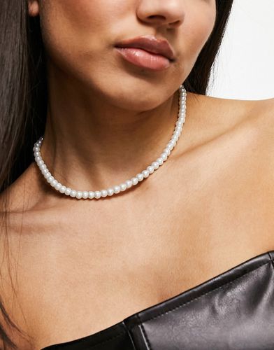 Collier à perles fantaisie en verre - Asos Design - Modalova
