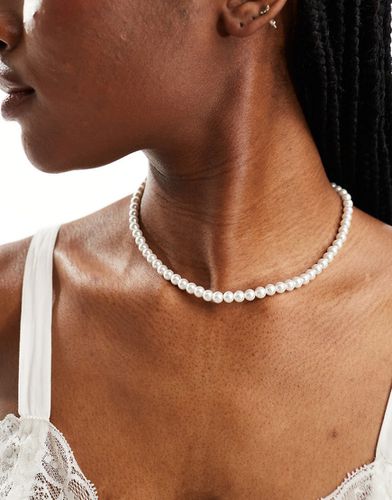 Collier à perles fantaisie en verre - Asos Design - Modalova