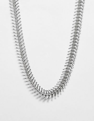 Collier avec chaîne à picots - vieilli - Asos Design - Modalova
