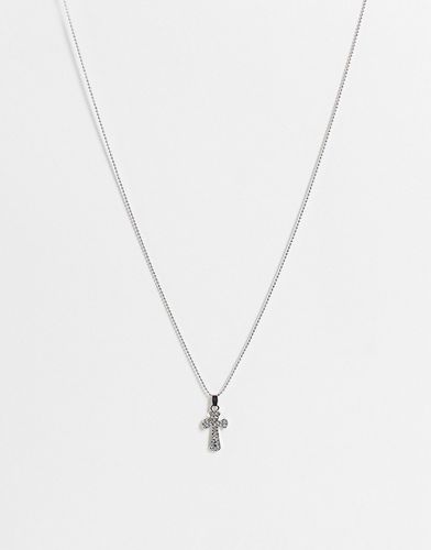 Collier avec pendentif croix orné de cristaux - ASOS DESIGN - Modalova