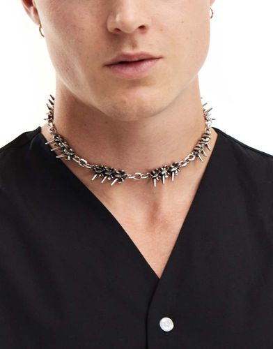 Collier chaîne à détail vertèbres - vieilli - Asos Design - Modalova