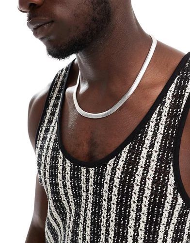 Collier chaîne à maillons plats - Asos Design - Modalova