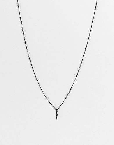 Collier chaîne avec pendentif éclair - mat - Asos Design - Modalova