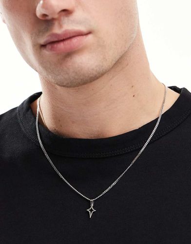 Collier en acier inoxydable imperméable avec pendentif étoile - Asos Design - Modalova