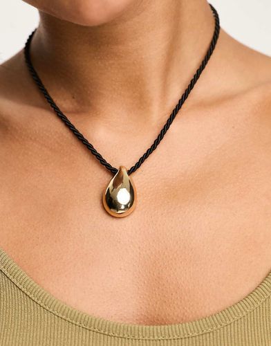 Collier mi-long avec pendentif larme et chaîne - Asos Design - Modalova