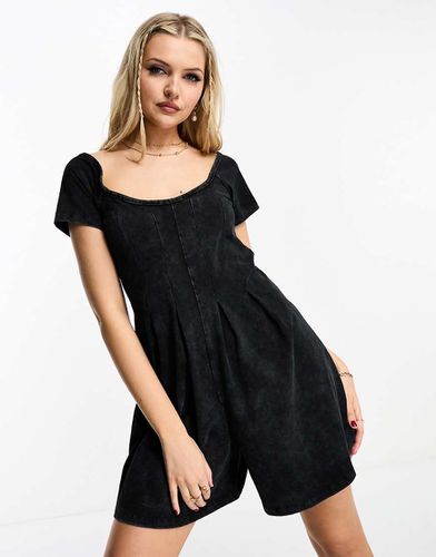 Combishort fluide en jersey - délavé - Asos Design - Modalova