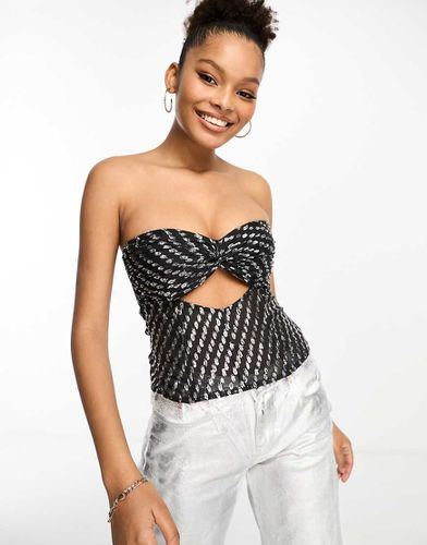 Corset structuré avec découpe et pois en jacquard - Asos Design - Modalova