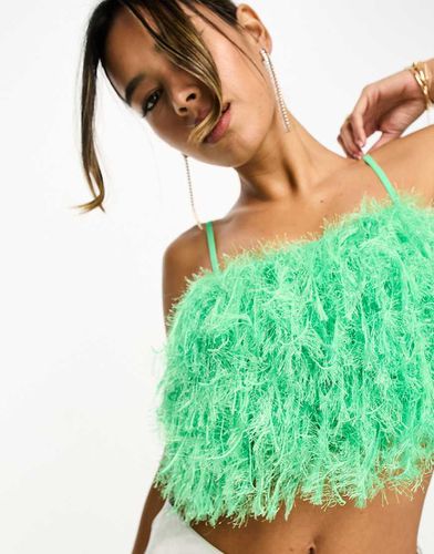 Caraco court en plumes synthétiques - Asos Design - Modalova