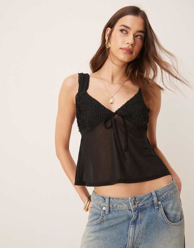 Caraco textur avec tulle - Asos Design - Modalova