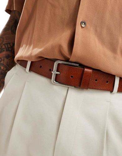 Ceinture en cuir - Fauve - Asos Design - Modalova