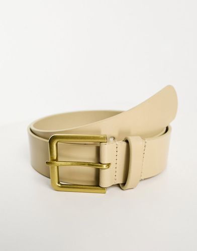 Ceinture élégante en cuir - Écru - Asos Design - Modalova