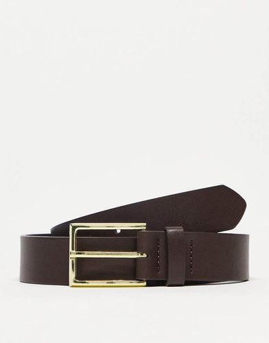 Ceinture élégante en imitation cuir avec boucle dorée - Asos Design - Modalova