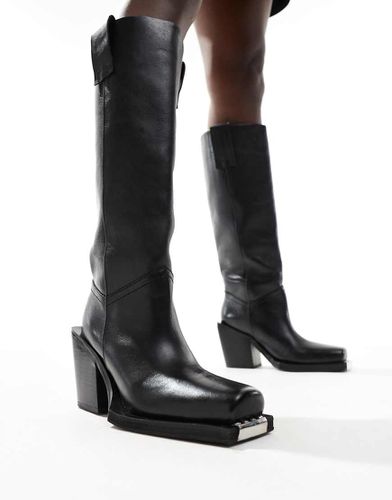 Cela - Bottes à enfiler en cuir style western - Asos Design - Modalova