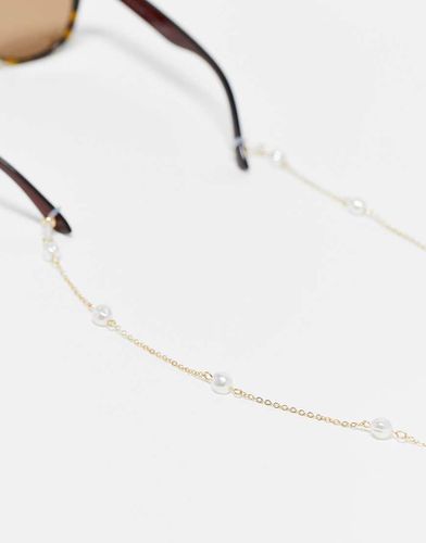 Chaîne de lunettes de soleil avec perles d'eau douce fantaisie - Asos Design - Modalova