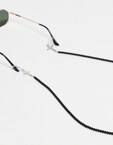 Chaîne de lunettes de soleil ornée de perles avec breloques croix - Asos Design - Modalova