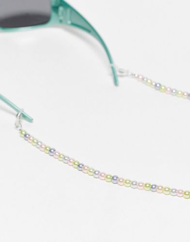 Chaîne pour lunettes de soleil ornée de perles fantaisie - Pastel - Asos Design - Modalova