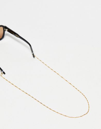 Chaîne torsadée pour lunettes de soleil en plaqué or 14 carats - Asos Design - Modalova