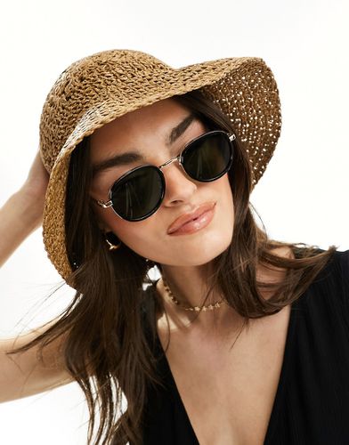 Chapeau de paille souple au crochet - Asos Design - Modalova