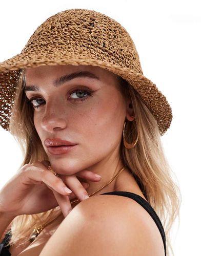 Chapeau de paille souple au crochet - Asos Design - Modalova