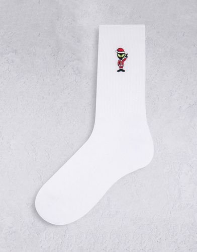 Chaussettes de sport avec motif extraterrestre en costume de père Noël - Asos Design - Modalova