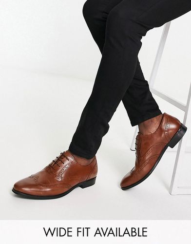 Chaussures Oxford style Richelieu en cuir - Fauve - Asos Design - Modalova