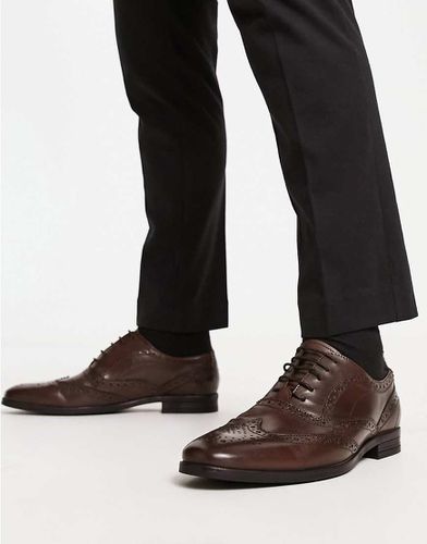 Chaussures Oxford style Richelieu en cuir - Fauve - Asos Design - Modalova