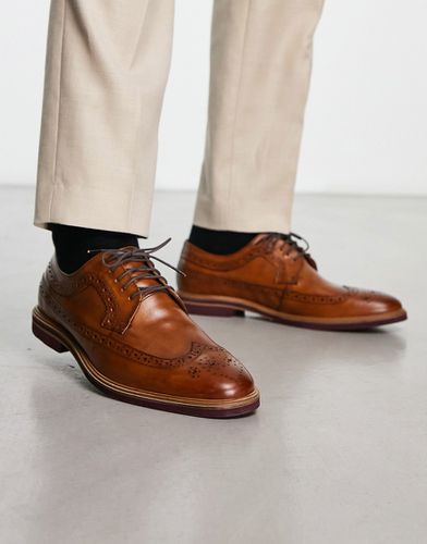 Chaussures richelieu en cuir à semelle contrastante - Fauve - Asos Design - Modalova