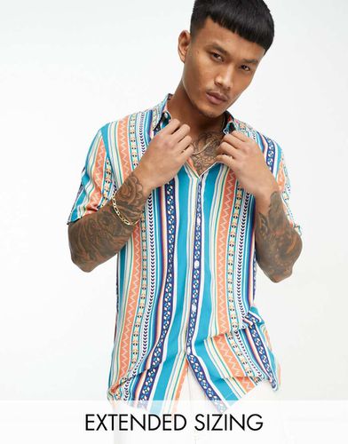 Chemise à imprimé rayé aztèque - Asos Design - Modalova