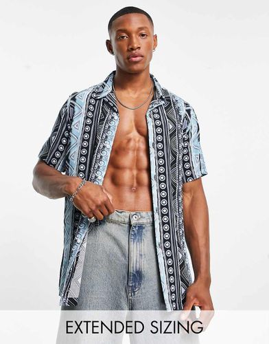 Chemise à revers avec rayures aztèques - et noir - Asos Design - Modalova