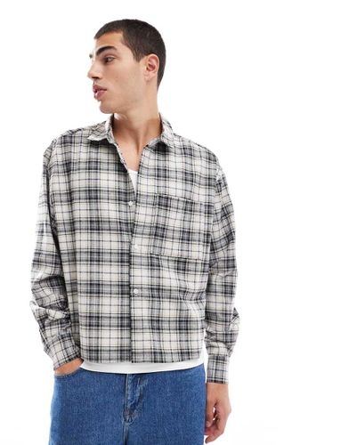 Chemise courte oversize à carreaux - foncé et bleu marine - Asos Design - Modalova