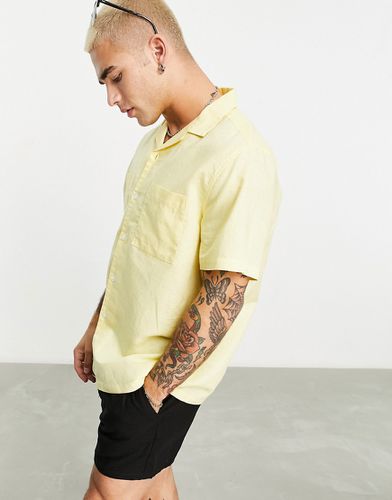 Chemise décontractée en lin mélangé avec poches et col à revers - Asos Design - Modalova