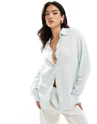 Chemise décontractée en lin mélangé - clair - Asos Design - Modalova