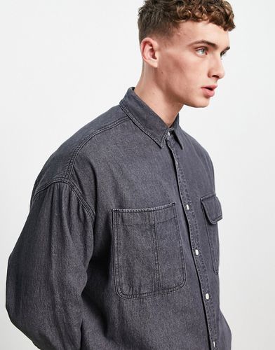 Chemise en jean oversize - Noir délavé vintage - Asos Design - Modalova