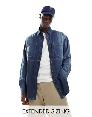 Chemise en jean oversize style années 90 - délavé - Asos Design - Modalova